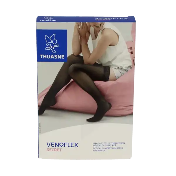 Thuasne Venoflex Secret 2 Chaussette Femme Noir T3l+