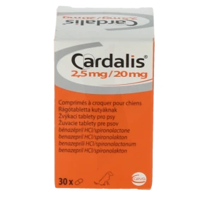 Cardalis 2,5 Mg/20 Mg Comprimes A Croquer Pour Chiens, Comprimé