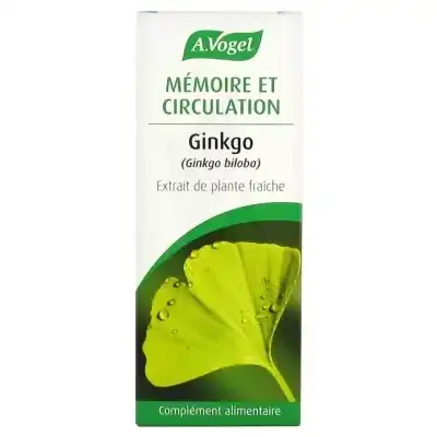 A.vogel Mémoire Et Circulation Gingko Extrait De Plante Fraîche 50ml à La Ricamarie