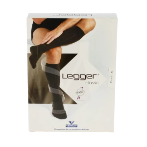 Legger® Classic Classe Ii Chaussettes Noir Taille 4 Normal Pied Fermé