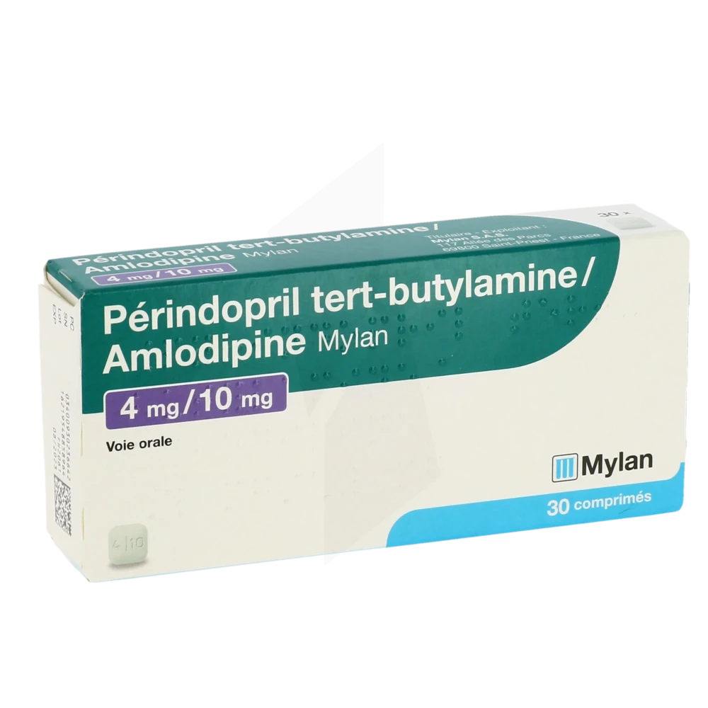 Perindopril Tert-butylamine/amlodipine Viatris 4 Mg/10 Mg, Comprimé