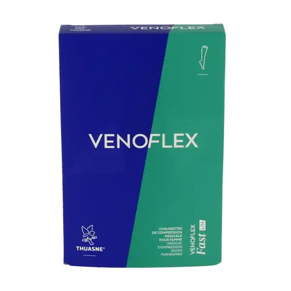 Venoflex Fast 2 Chaussette Lin Femme Ligne Noir Taille 2n
