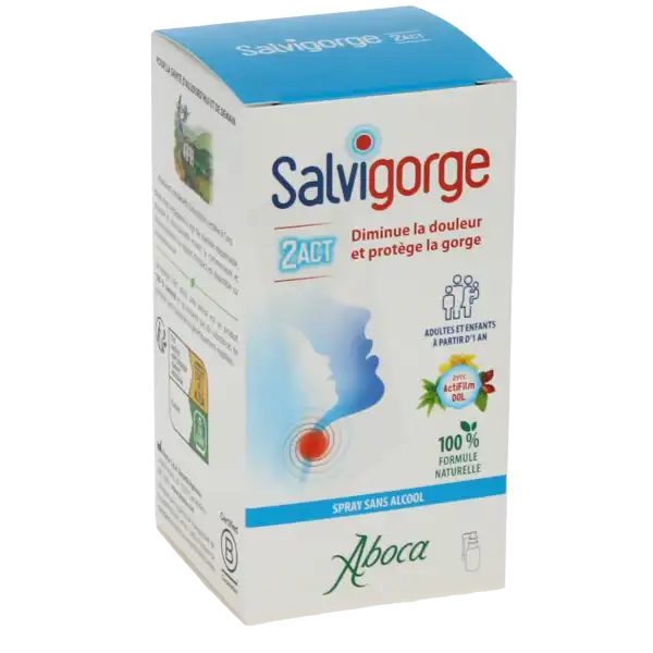 Aboca Salvigorge 2act Spray Sans Alcool Fl/30ml