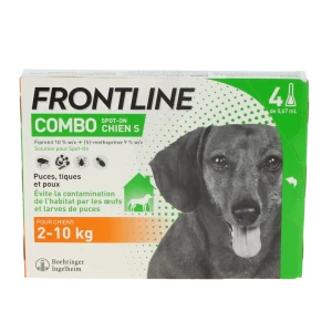 Frontline Combo 67,00 Mg / 60,30 Mg Solution Pour Spot-on Pour Chien S, Solution Pour Spot-on