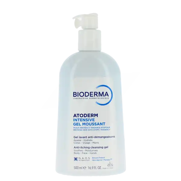 Bioderma Atoderm Intensive Gel Douche Moussant Douceur Relipant Apaisant 500 Ml