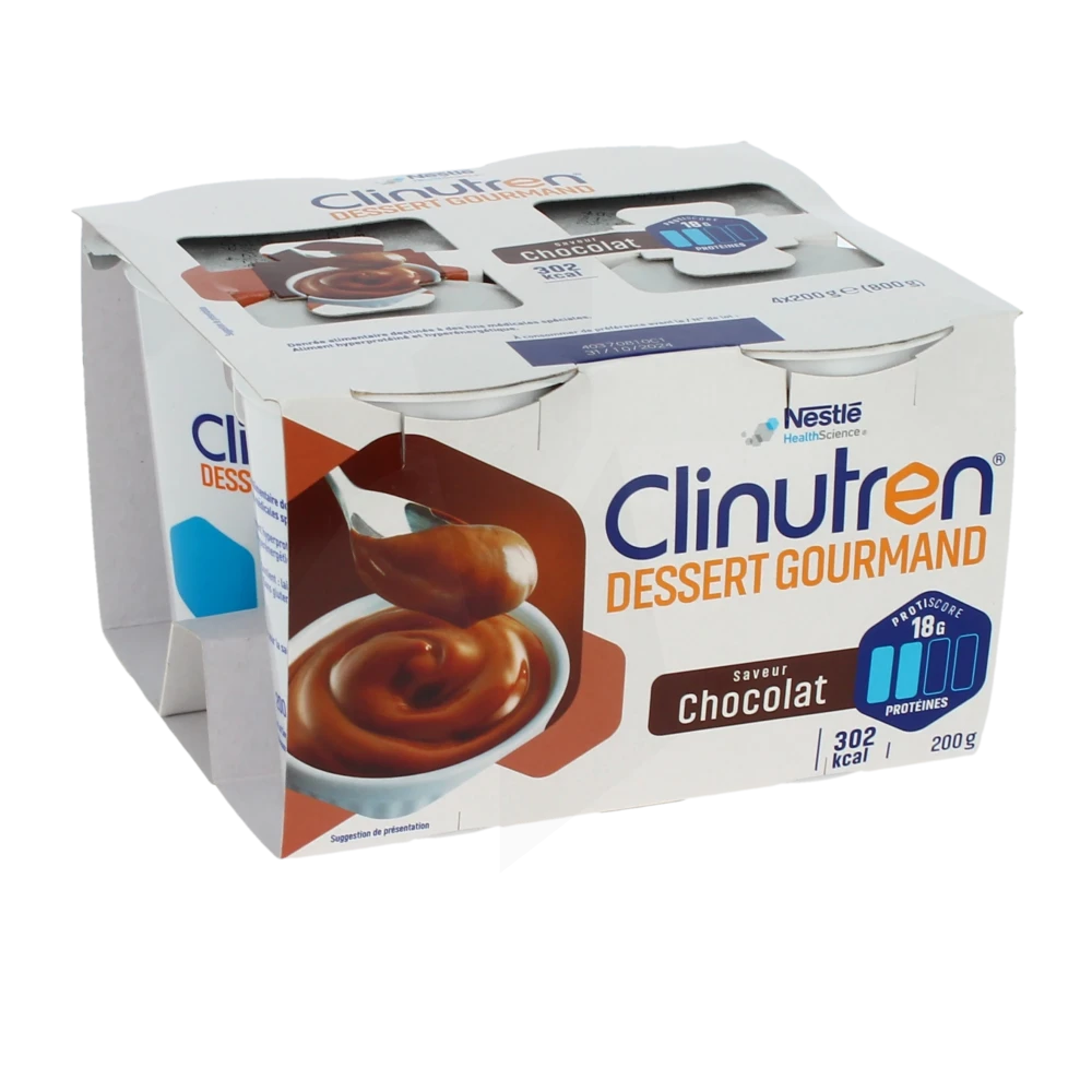 Clinutren Dessert Gourmand Nutriment Chocolat 4 Cups/200g