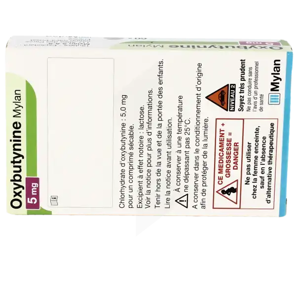 Oxybutynine Viatris 5 Mg, Comprimé Sécable