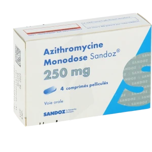 Azithromycine Monodose Sandoz 250 Mg, Comprimé Pelliculé