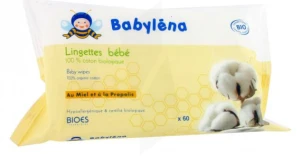 Babylena Lingette 100% Coton Bio BÉbÉ Pack/60