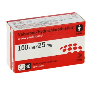 Valsartan/hydrochlorothiazide Arrow Generiques 160 Mg/25 Mg, Comprimé Pelliculé