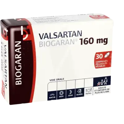 Valsartan Biogaran 160 Mg, Comprimé Pelliculé Sécable à LE LAVANDOU