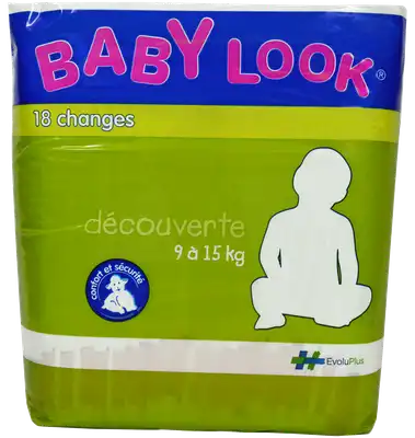 Baby Look Change élastique 9-15 Kg Sachet/18