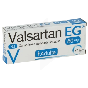 Valsartan Eg 80 Mg, Comprimé Pelliculé Sécable