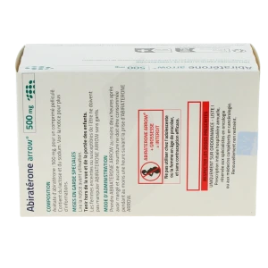 Abiraterone Arrow 500 Mg, Comprimé Pelliculé