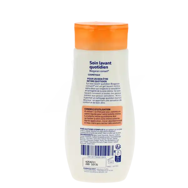 Biogaran Conseil Gel Soin Lavant Quotidien Fl/250ml