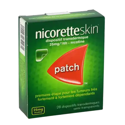 Nicoretteskin 25 mg/16 h Dispositif transdermique B/28
