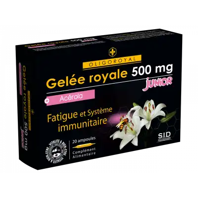 Sid Nutrition Oligoroyal Gelée Royale 500 Mg Acérola Junior _ 20 Ampoules De 10ml à Bordeaux