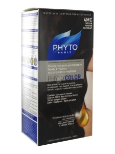 Phytocolor Coloration Permanente Phyto Chatain Marron Chocolat 4mc