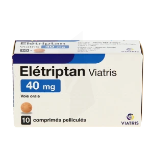 Eletriptan Viatris 40 Mg, Comprimé Pelliculé