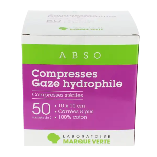 Marque Verte Abso Compresses Gaze 10x10