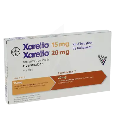XARELTO 15 mg + 20 mg, comprimé pelliculé
