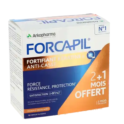 Forcapil Fortifiant + Kératine Gélules B/180 à OULLINS