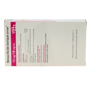 Borax / Acide Borique Arrow 12 Mg/18 Mg/ml, Solution Pour Lavage Ophtalmique En Récipient Unidose