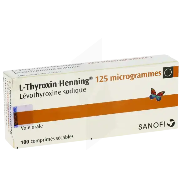 L-thyroxin Henning 125 Microgrammes, Comprimé Sécable