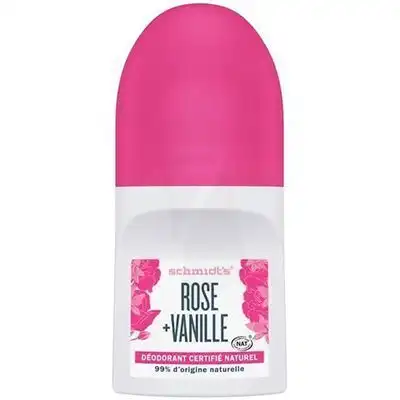 Schmidt's Déodorant Rose + Vanille Roll-on/50ml à Angers