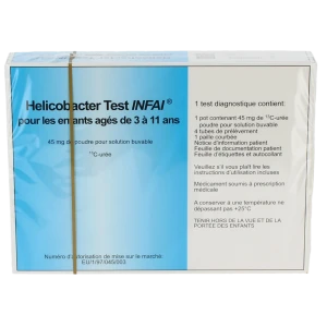 Helicobacter Test Infai Pour Les Enfants Agés De 3 à 11 Ans, 45 Mg, Poudre Pour Solution Buvable