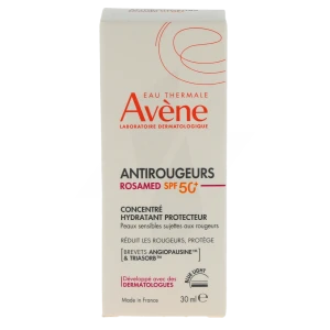 Avène Eau Thermale Anti-rougeurs Rosamed Spf50 + Concentré Hydratant Protecteur Flacon Airless De 30 Ml