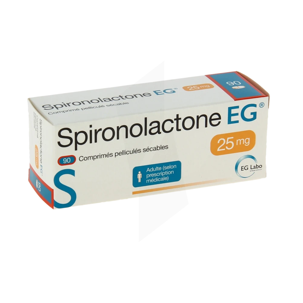Spironolactone Eg 25 Mg, Comprimé Pelliculé Sécable