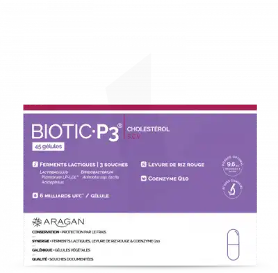 Aragan Biotic P3 Cholestérol Gélules B/45 à VANNES