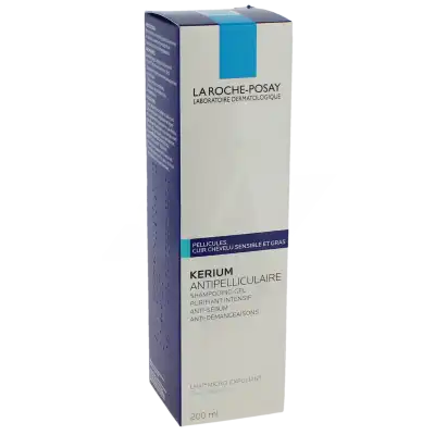 Kerium Antipelliculaire Micro-exfoliant Shampooing Gel Cheveux Gras 200ml à LA COTE-SAINT-ANDRÉ