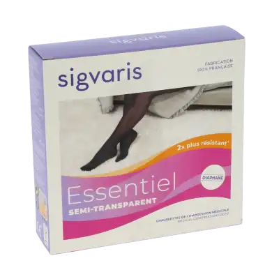 Sigvaris Essentiel Semi-transparent Chaussettes  Femme Classe 2 Brume Small Normal à Sassenage