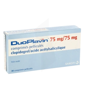 Duoplavin 75 Mg/75 Mg, Comprimé Pelliculé