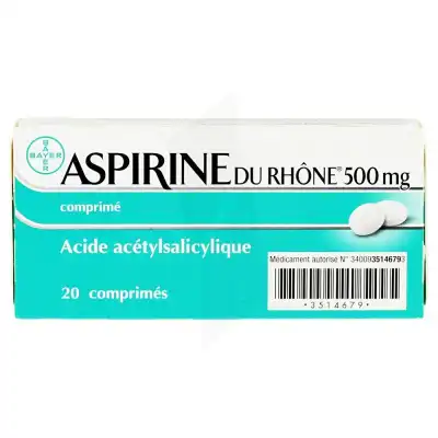 Aspirine Du RhÔne 500 Mg, Comprimé B/20 à SAINT-CYR-SUR-MER