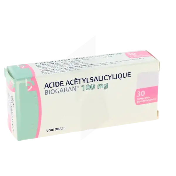 Acide Acetylsalicylique Biogaran 100 Mg, Comprimé Gastro-résistant