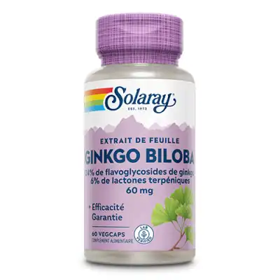 Solaray Ginkgo Biloba 60mg Capsules végétales B/60