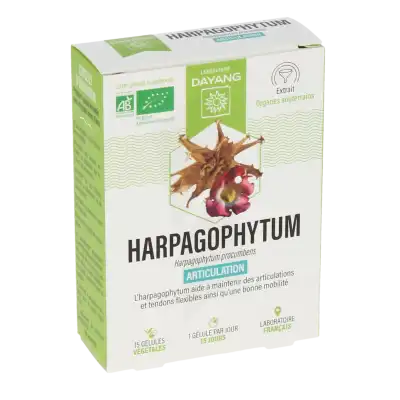 Dayang Harpagophytum Bio 15 Gélules à Paris