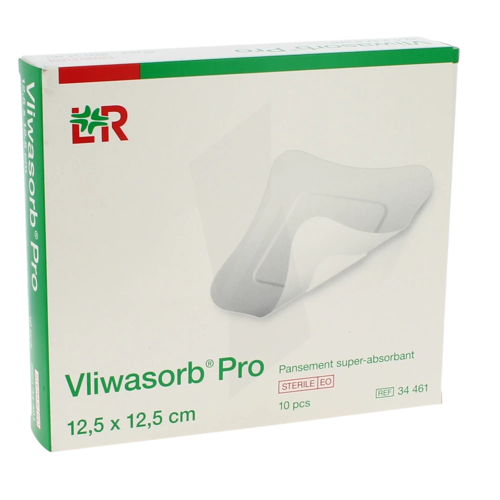 Vliwasorb Pro Pansement Stérile Super Absorbant 12,5x12,5cm B/10