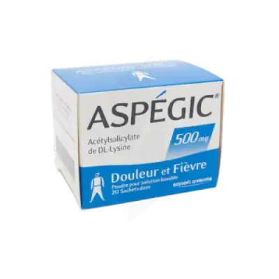 Aspegic 500 Mg, Poudre Pour Solution Buvable En Sachet-dose 20 à PODENSAC
