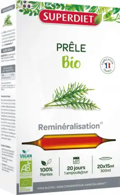 Superdiet Prêle Bio Solution Buvable 20 Ampoules/15ml à VALENCE