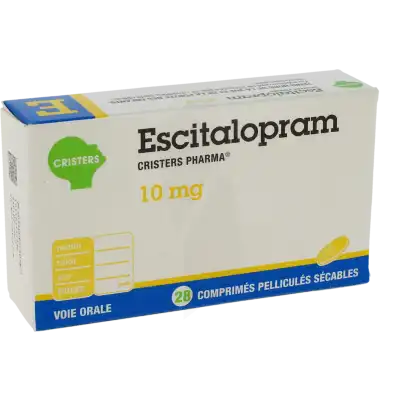 ESCITALOPRAM CRISTERS PHARMA 10 mg, comprimé pelliculé sécable