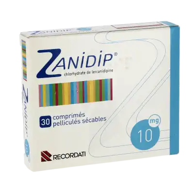 Zanidip 10 Mg, Comprimé Pelliculé Sécable à Abbeville