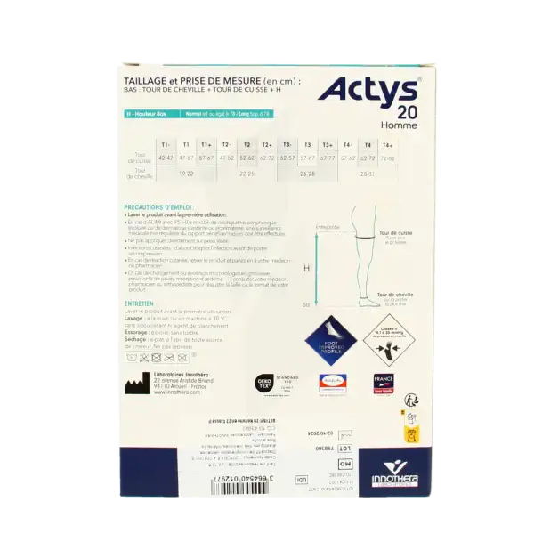 Actys 20 Bas Autofix Pf Homme Noir T2n