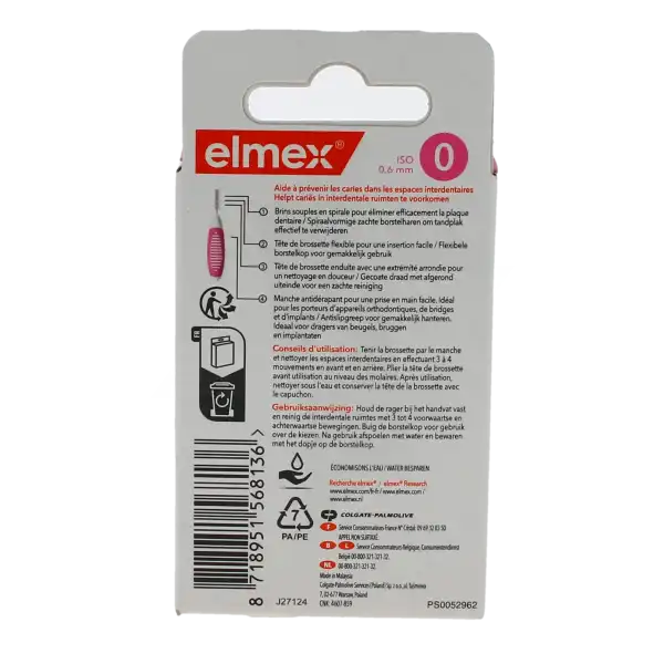 Elmex Brossette Inter-dentaire 0,6mm B/8