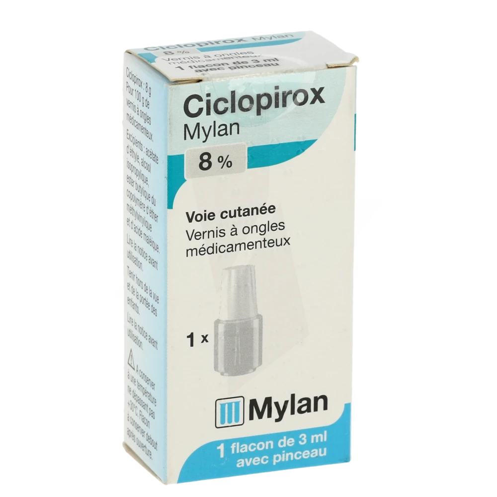 Ciclopirox Mylan 8 %, Vernis à Ongles Médicamenteux