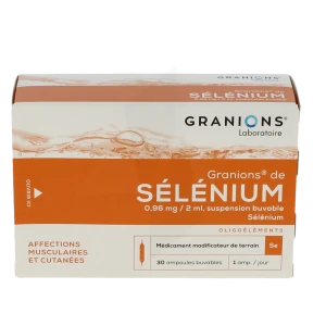 Granions De Sélénium 0,96 Mg/2 Ml Solution Buvable 30 Ampoules/2ml