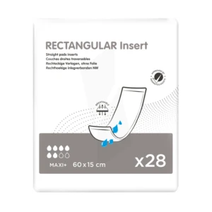 Rectangular Insert Protections Anatomiques Traversable Maxi Plus Sachet/28